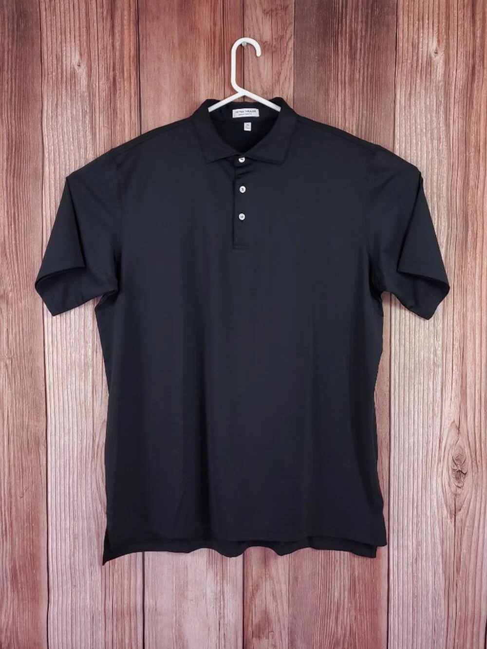 Peter Millar Summer Comfort Mens XL SS Golf Polo Shirt Black Performance - Picture 2 of 14